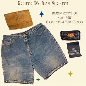 Route 66 Classic Baggy Blue Jean Shorts